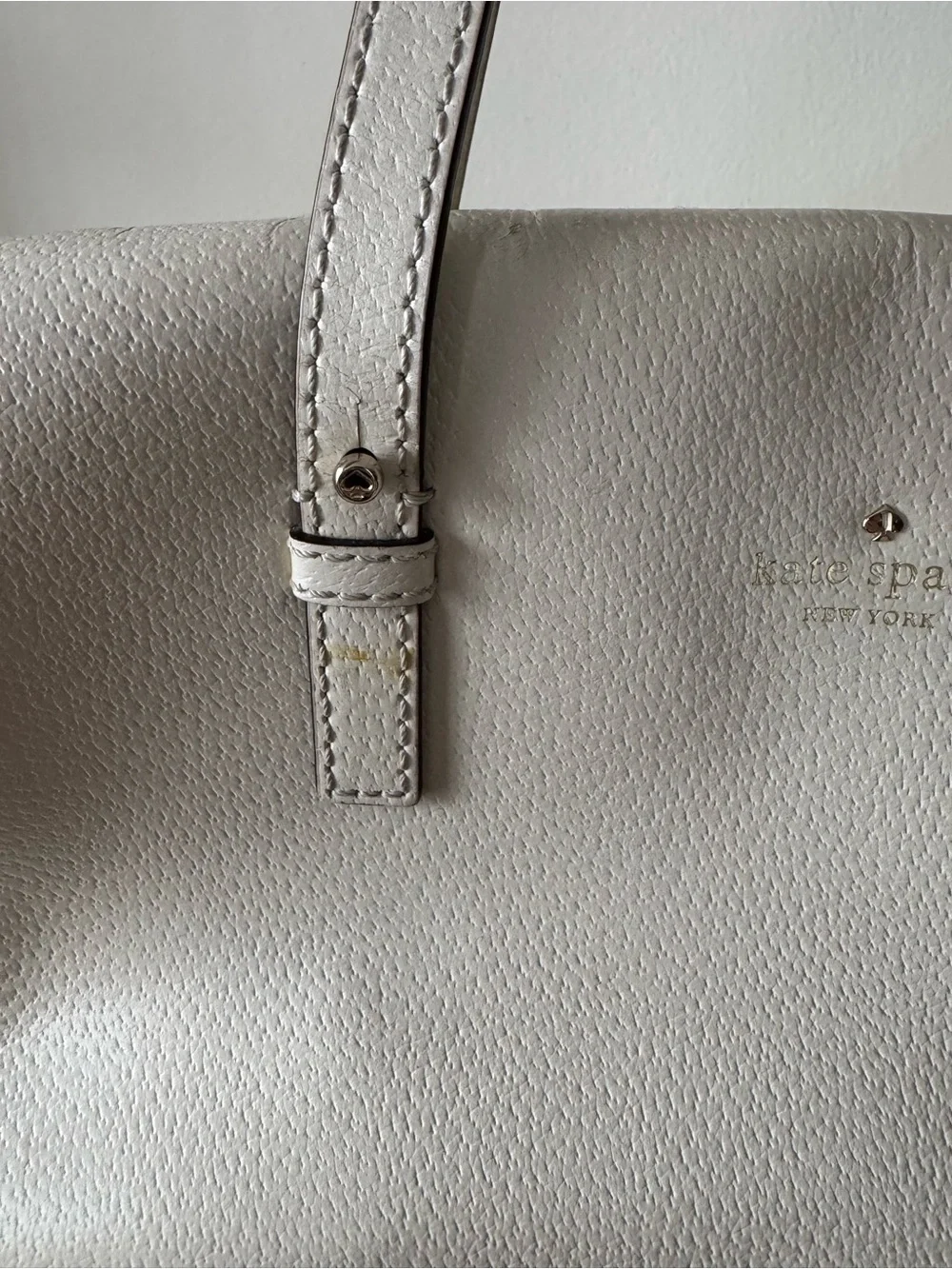 kate spade Cream Leather Grand Street Bag with Wellesley Neda Matching Wallet